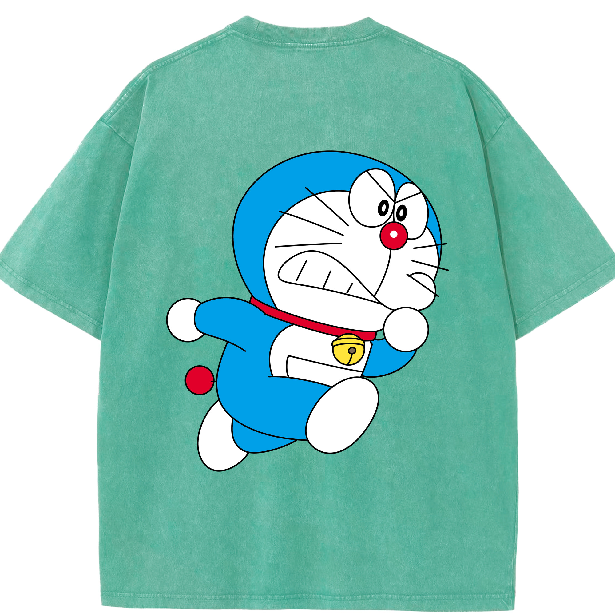 （画像用） ドラえもん Doraemon 綿100% ヴィンテージ風 半袖Tシャツ（背面プリント）